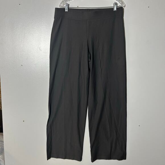 Eileen Fisher Stretch Wide Leg Dark Gray Casual Pants Women’s Size Large - Picture 1 of 7